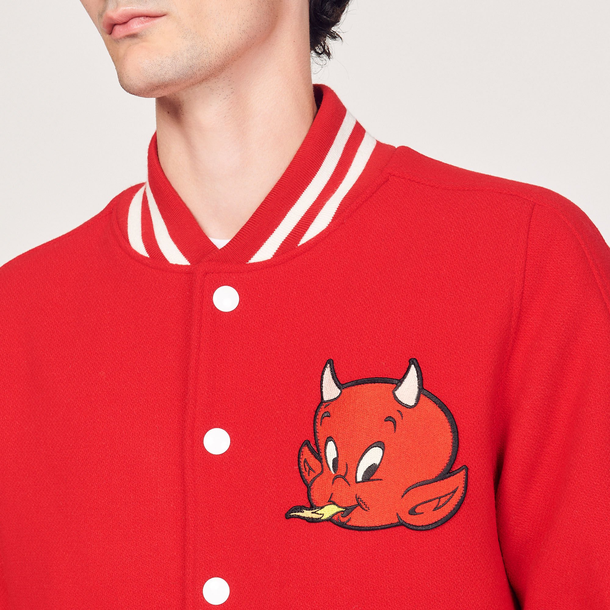 Hot Stuff wool cloth varsity jacket