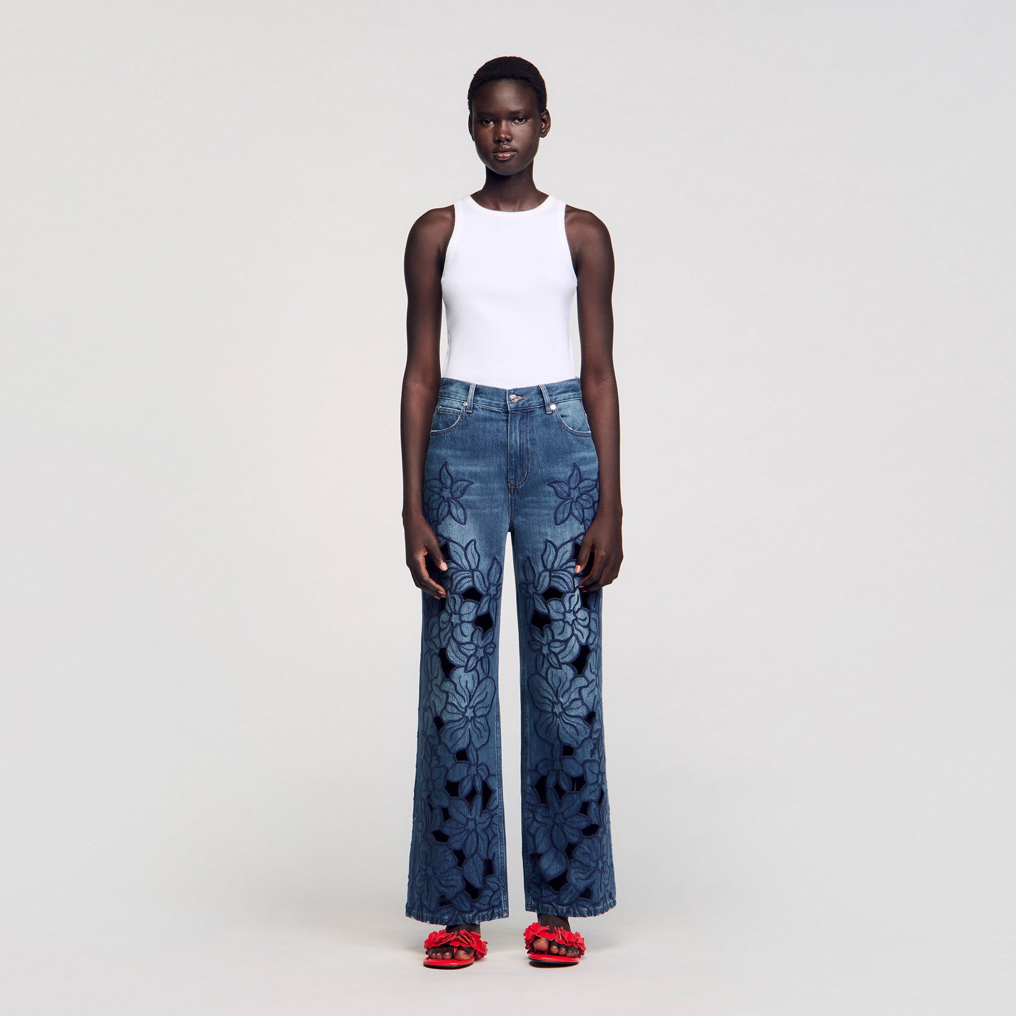 Embroidered jeans