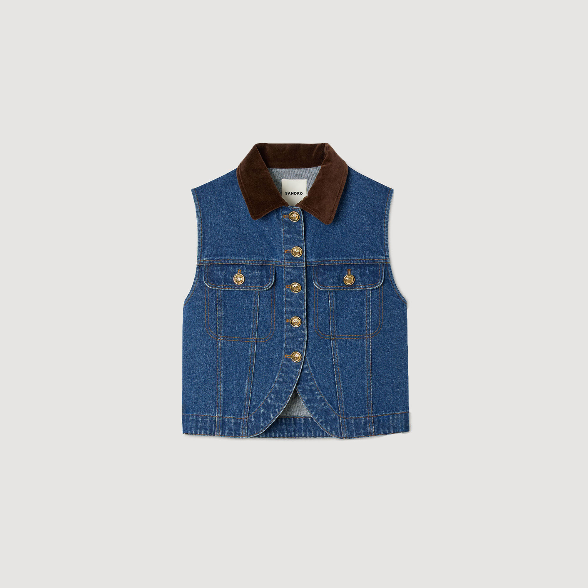 Sleeveless denim jacket