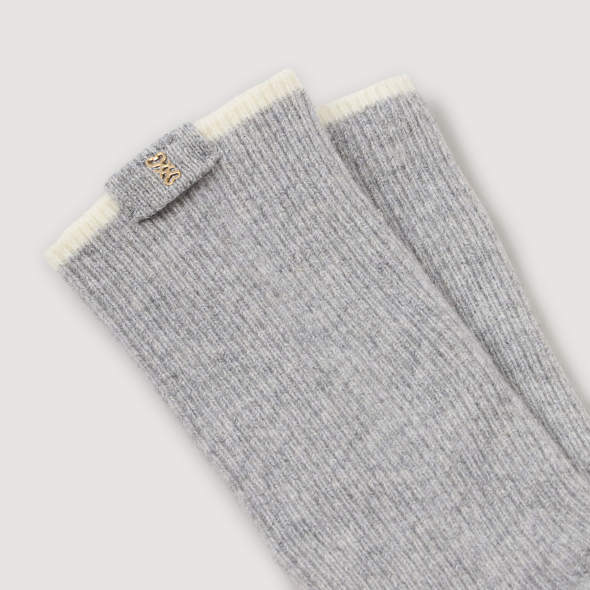 Two-tone knee-high socks