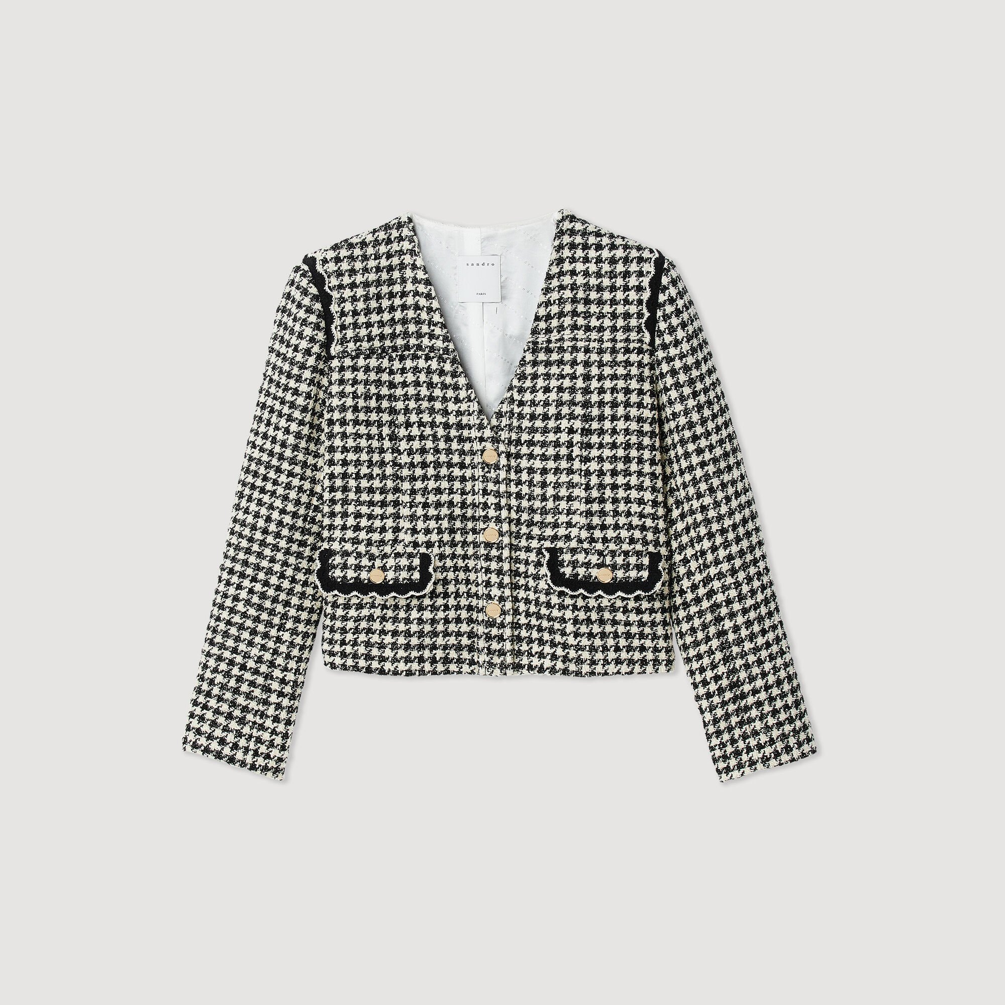 Houndstooth tweed jacket