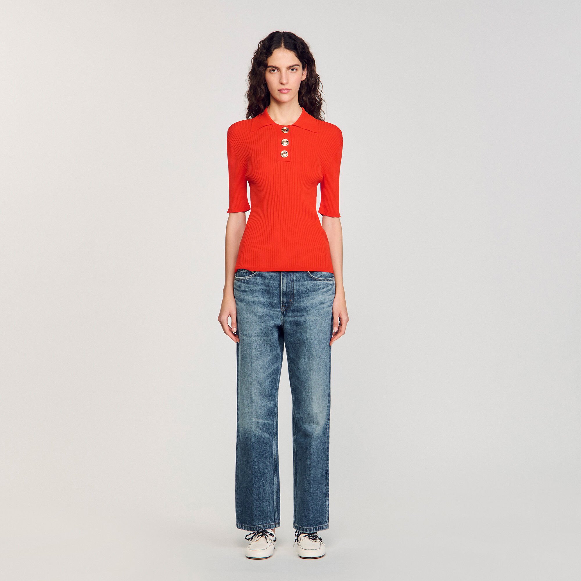 Polo-neck jumper
