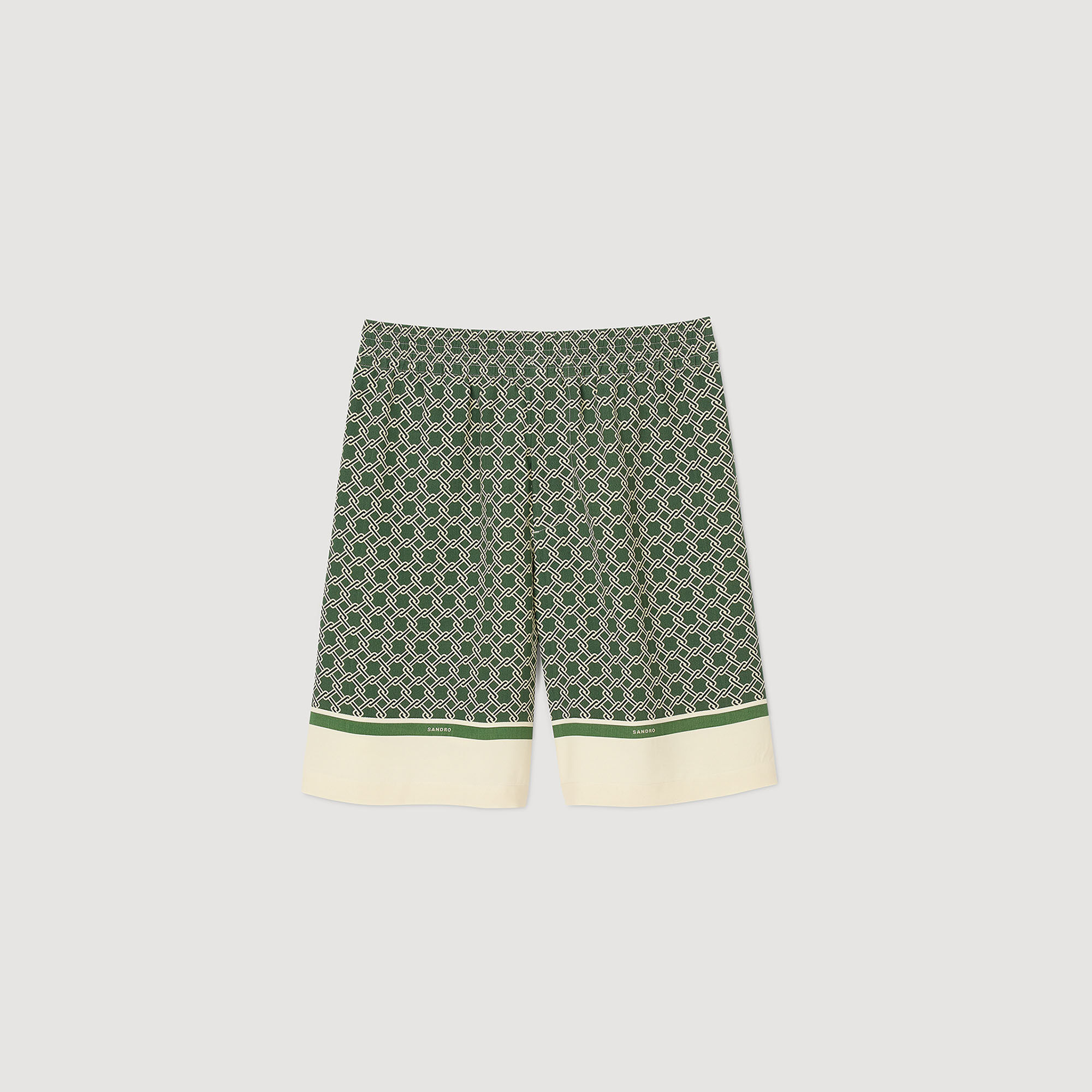 Patterned floaty Bermuda shorts