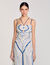 Spiral-motif maxi dress