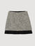 Short houndstooth tweed skirt