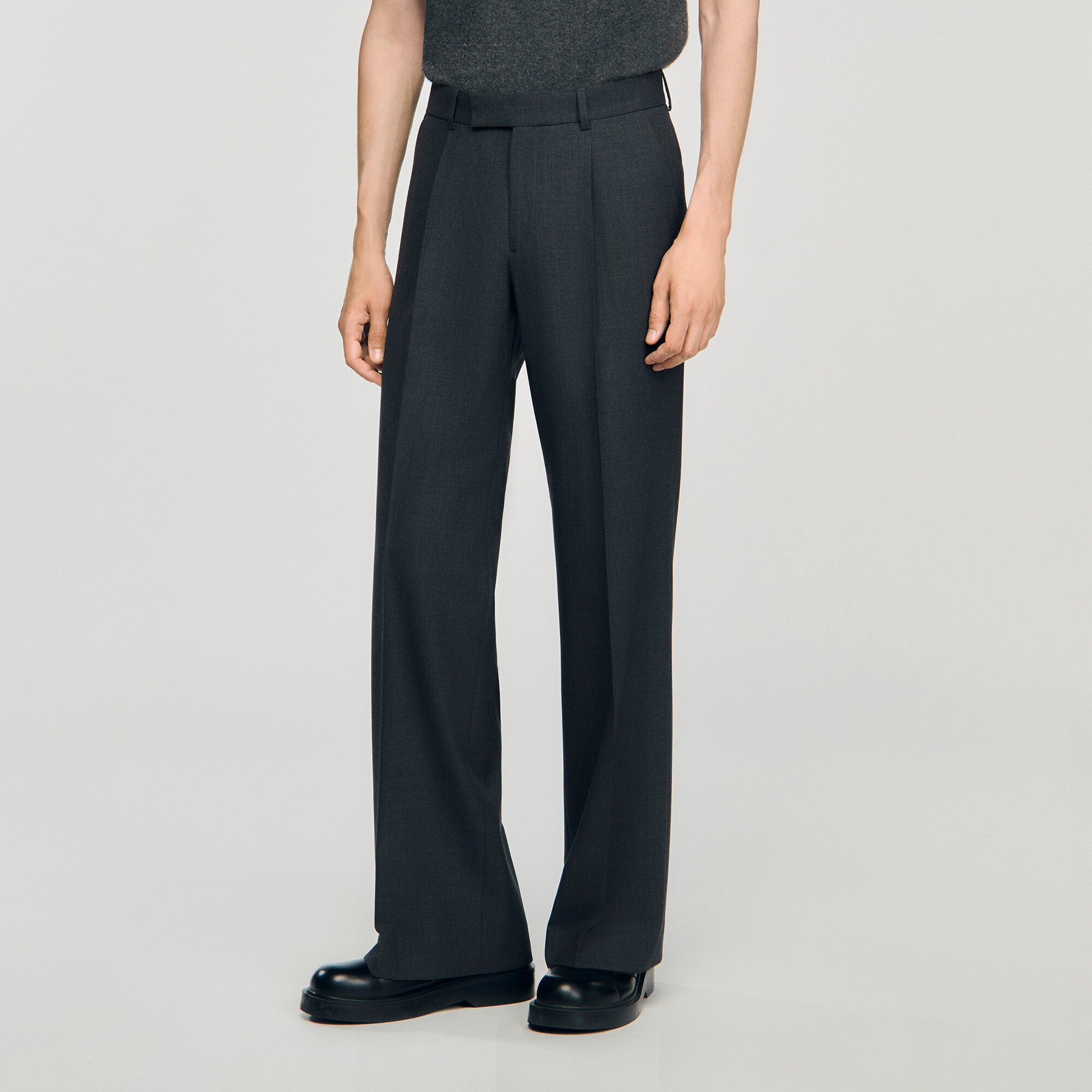 Wool suit trousers