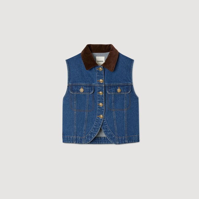 Sleeveless denim jacket