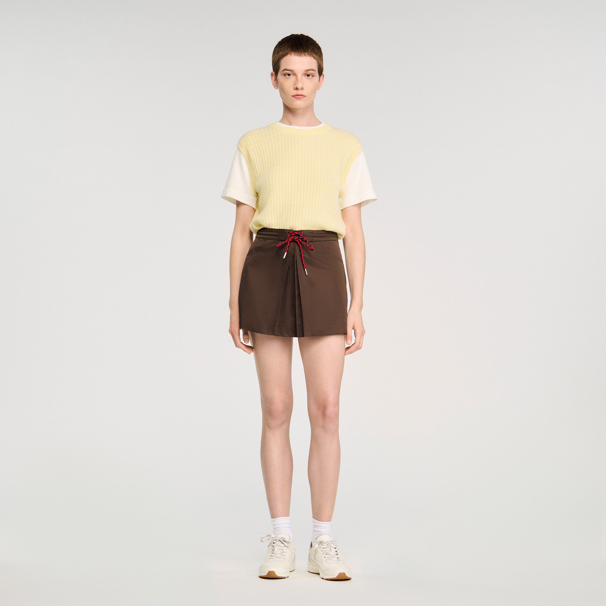 Pleated skort