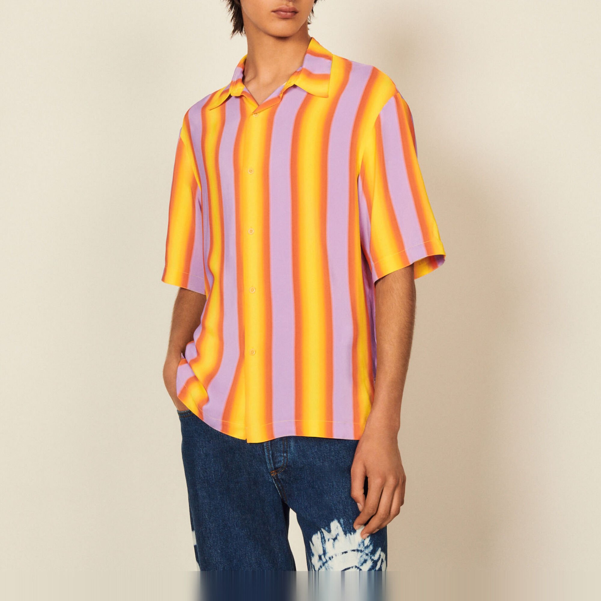 Striped flowing shirt