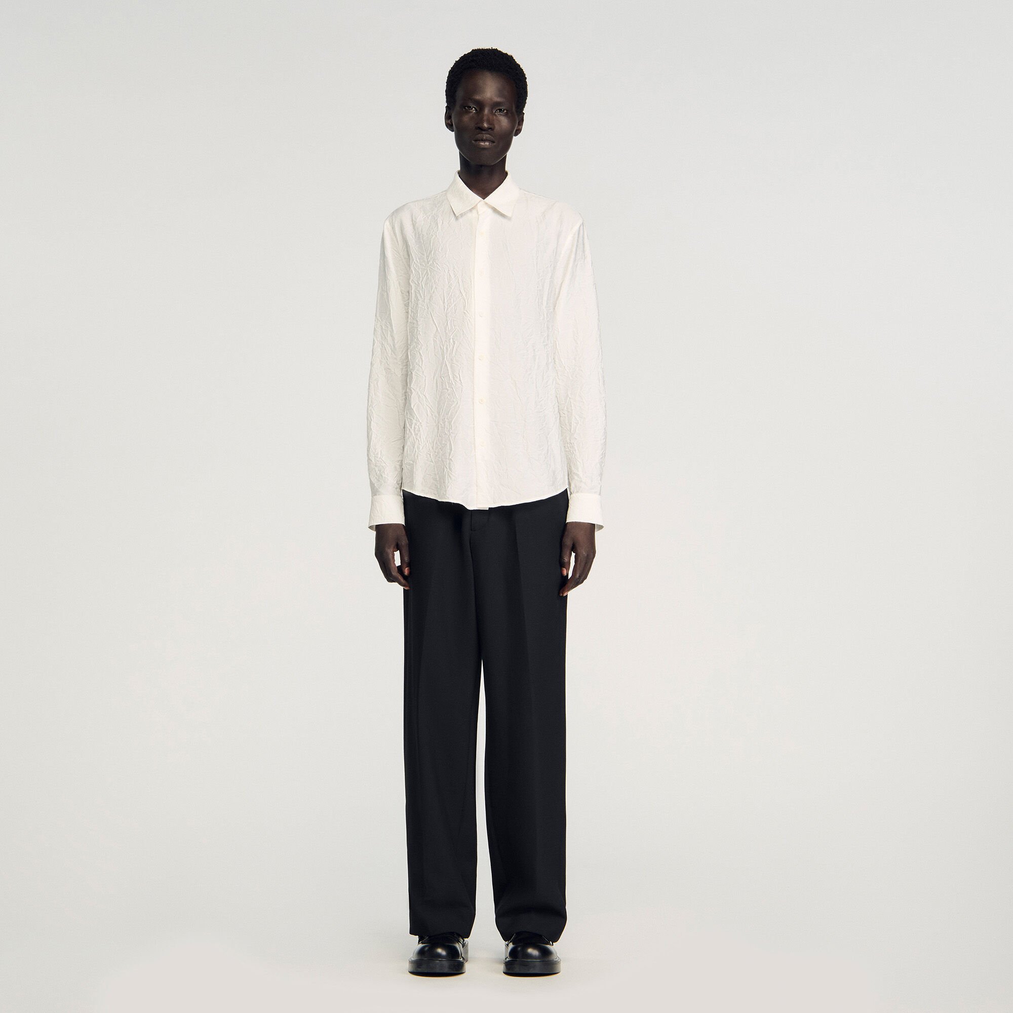 Crinkled effect shirt