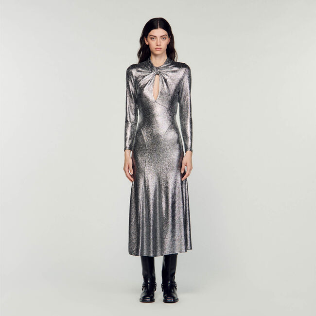 Metallic maxi dress