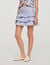 Short striped ruffled skirt