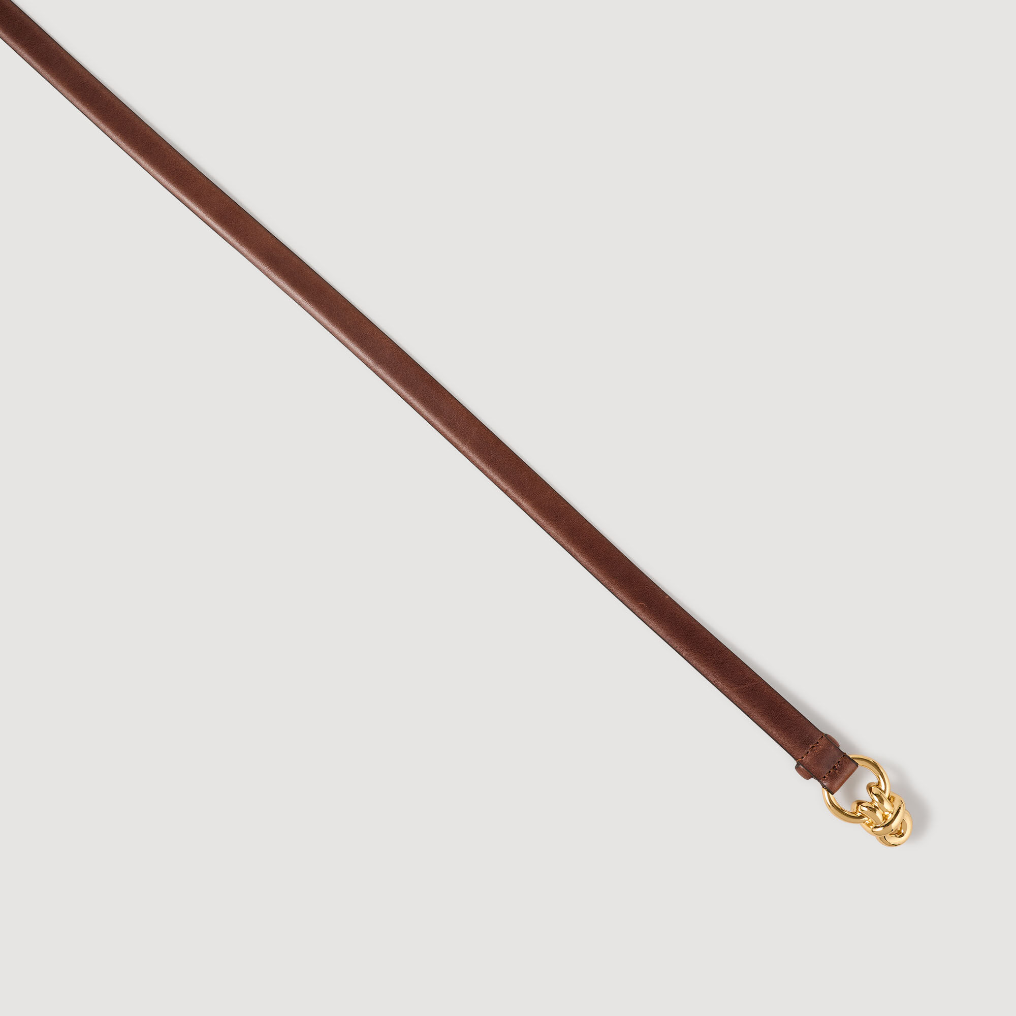 Slim leather belt