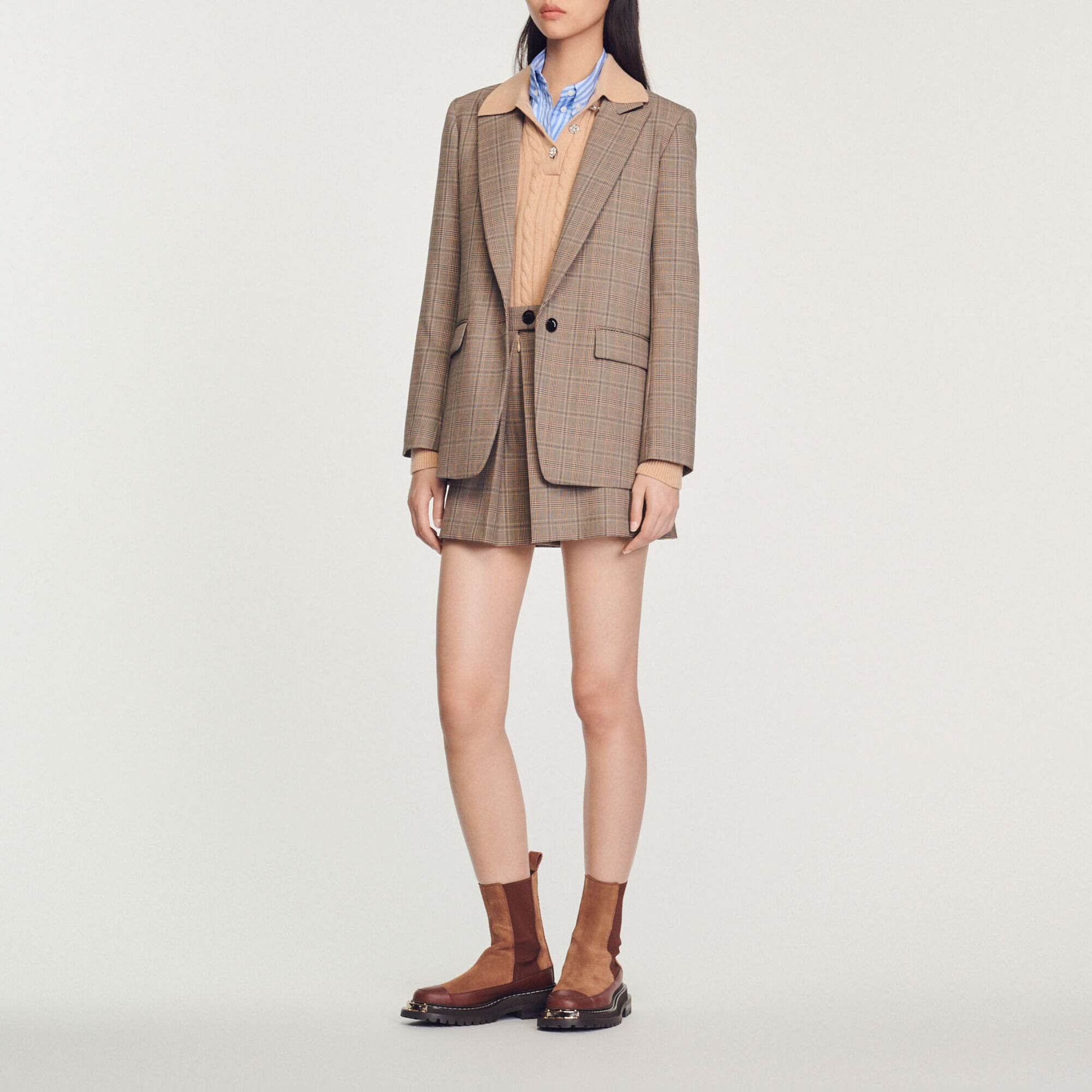 Checked tailored jacket