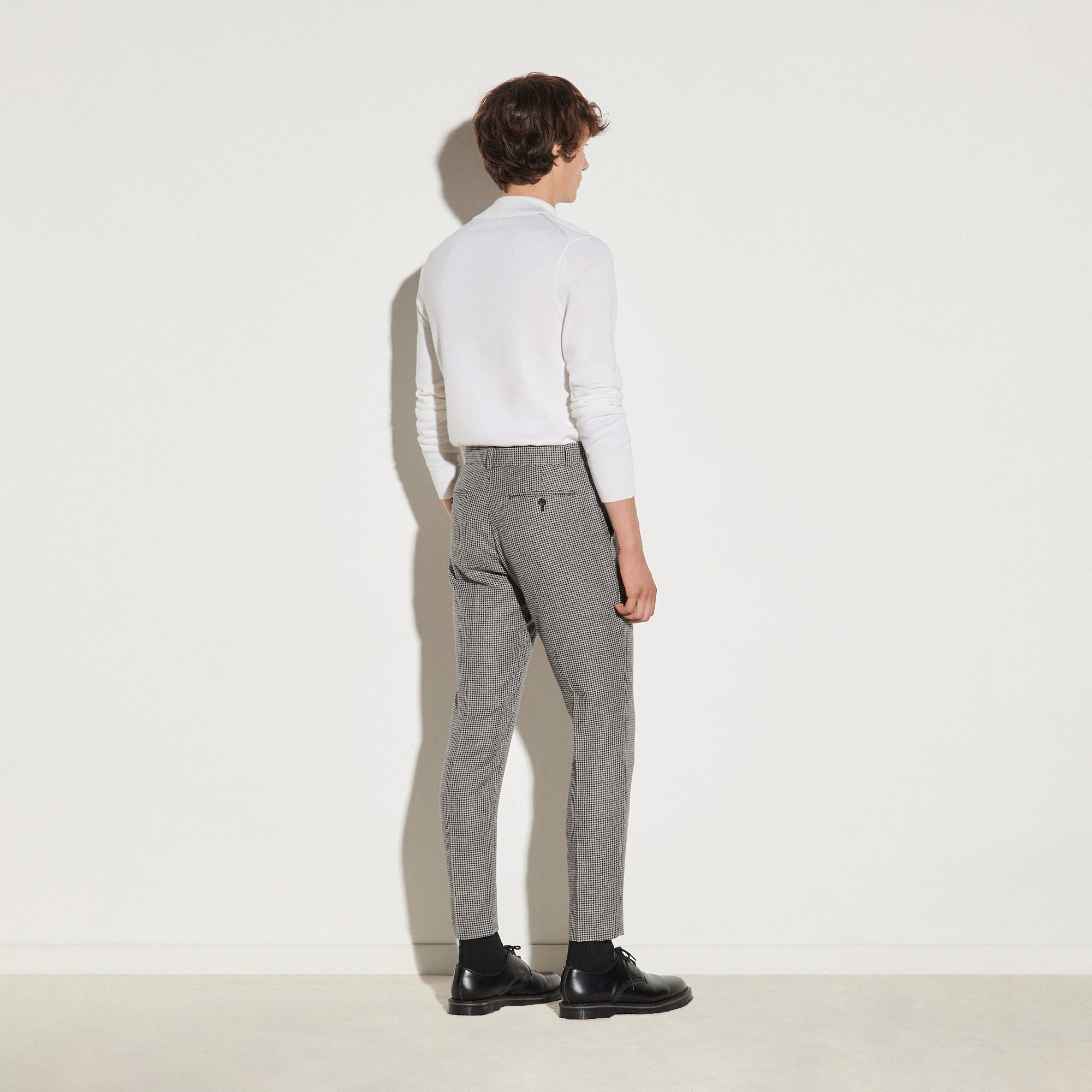 Houndstooth suit trousers