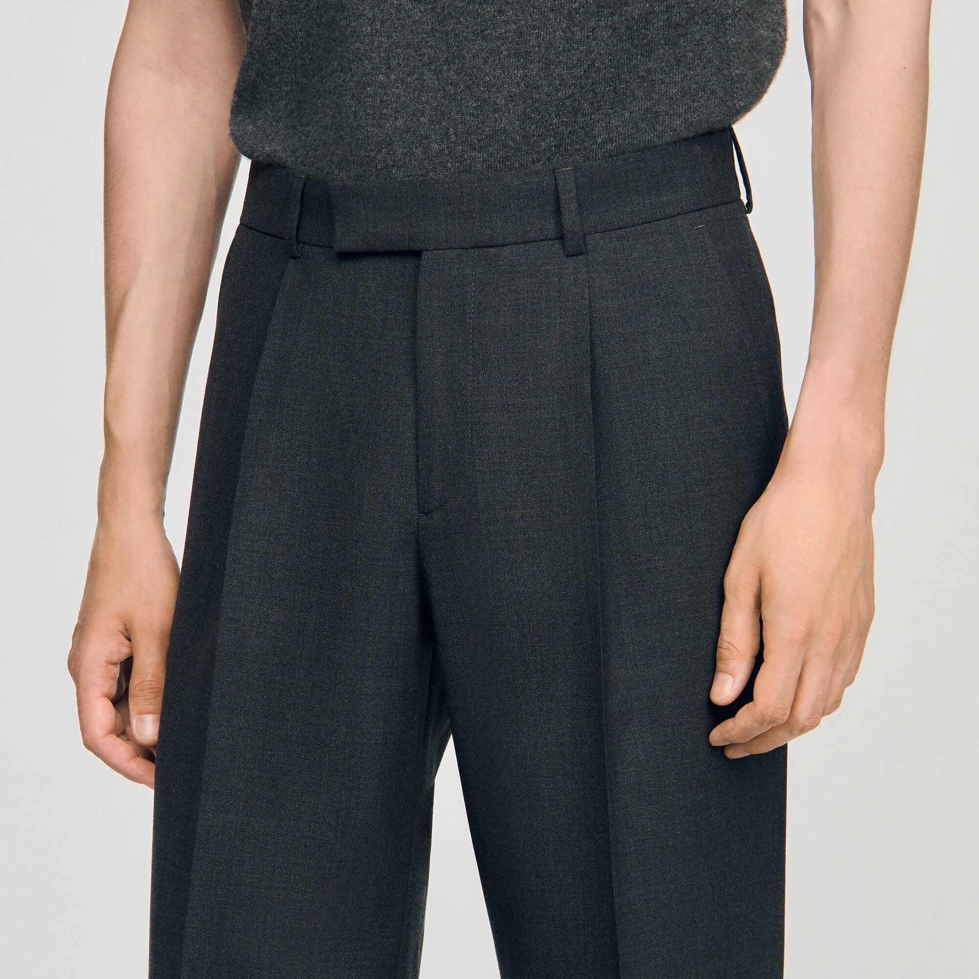 Wool suit trousers