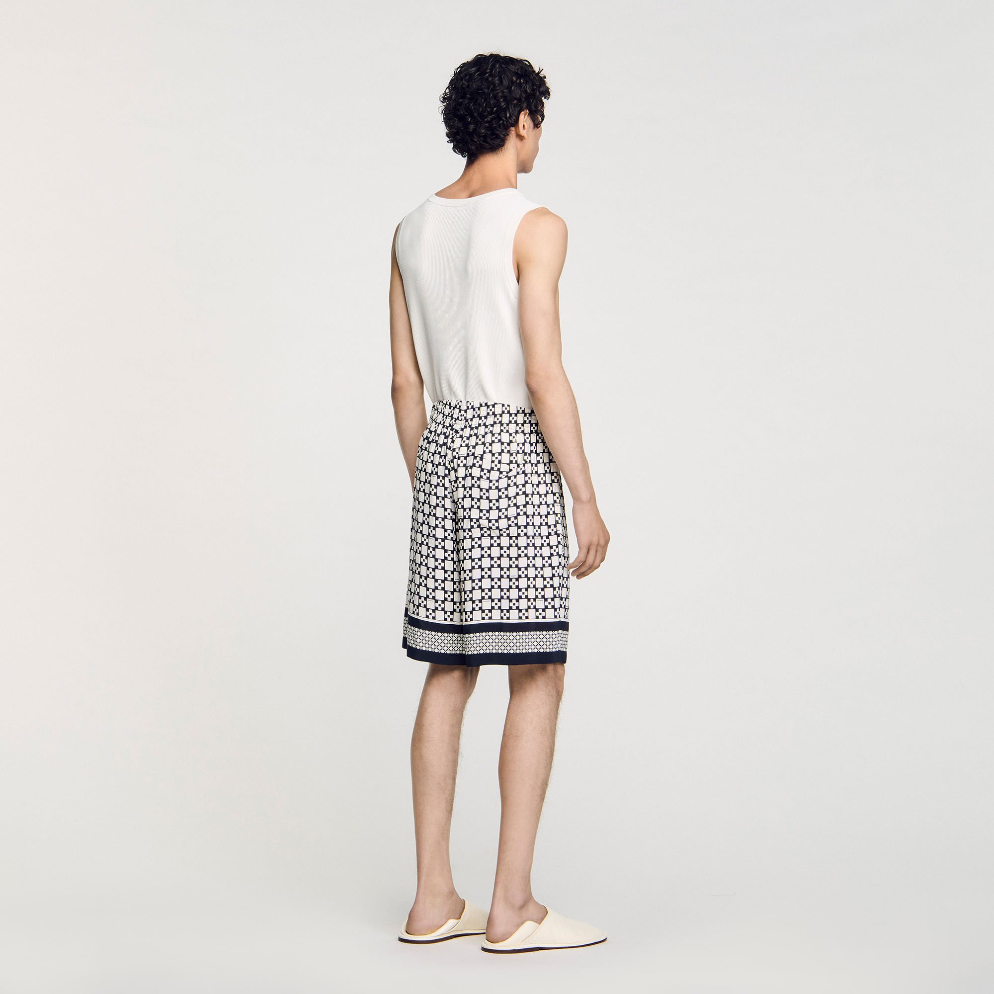 Square Cross floaty Bermuda shorts