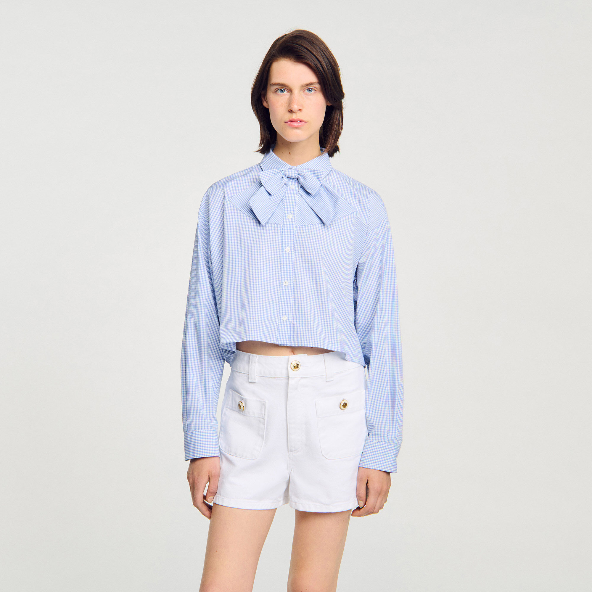 Bow collar shirt