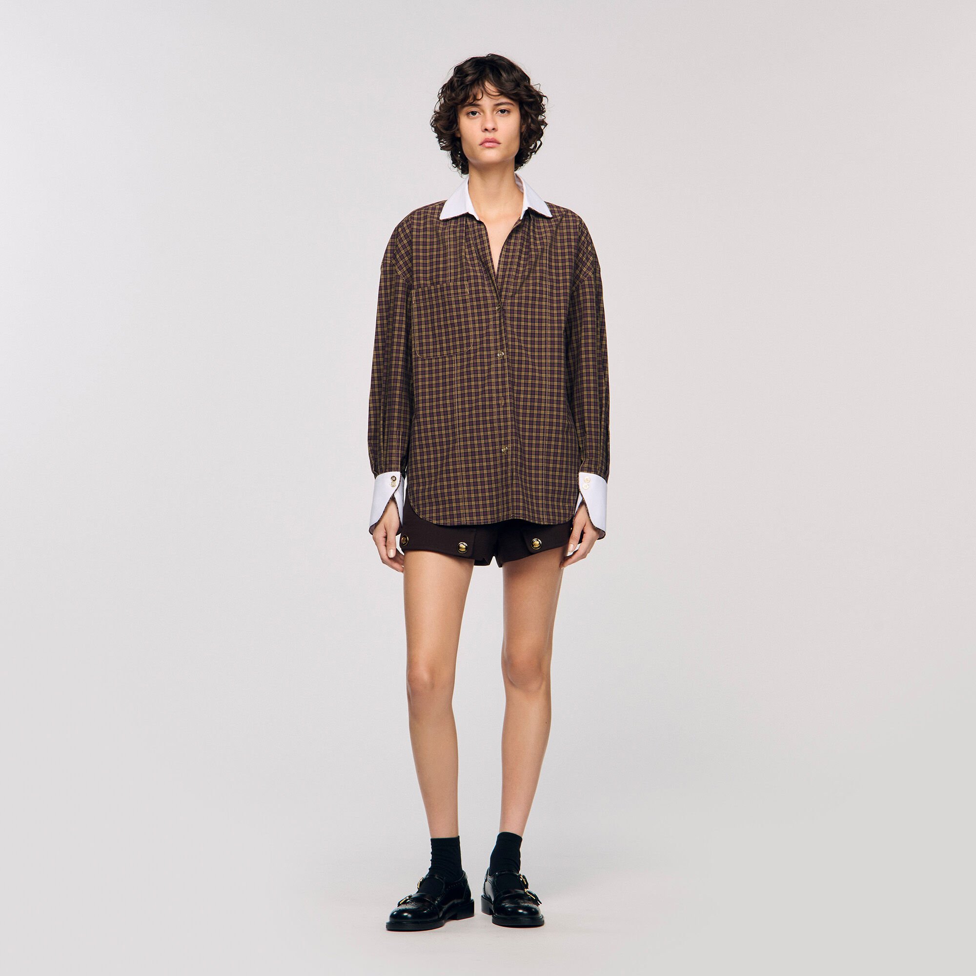 Two-tone check shirt Two-tone check shirt