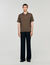 Knitted polo shirt with zip collar