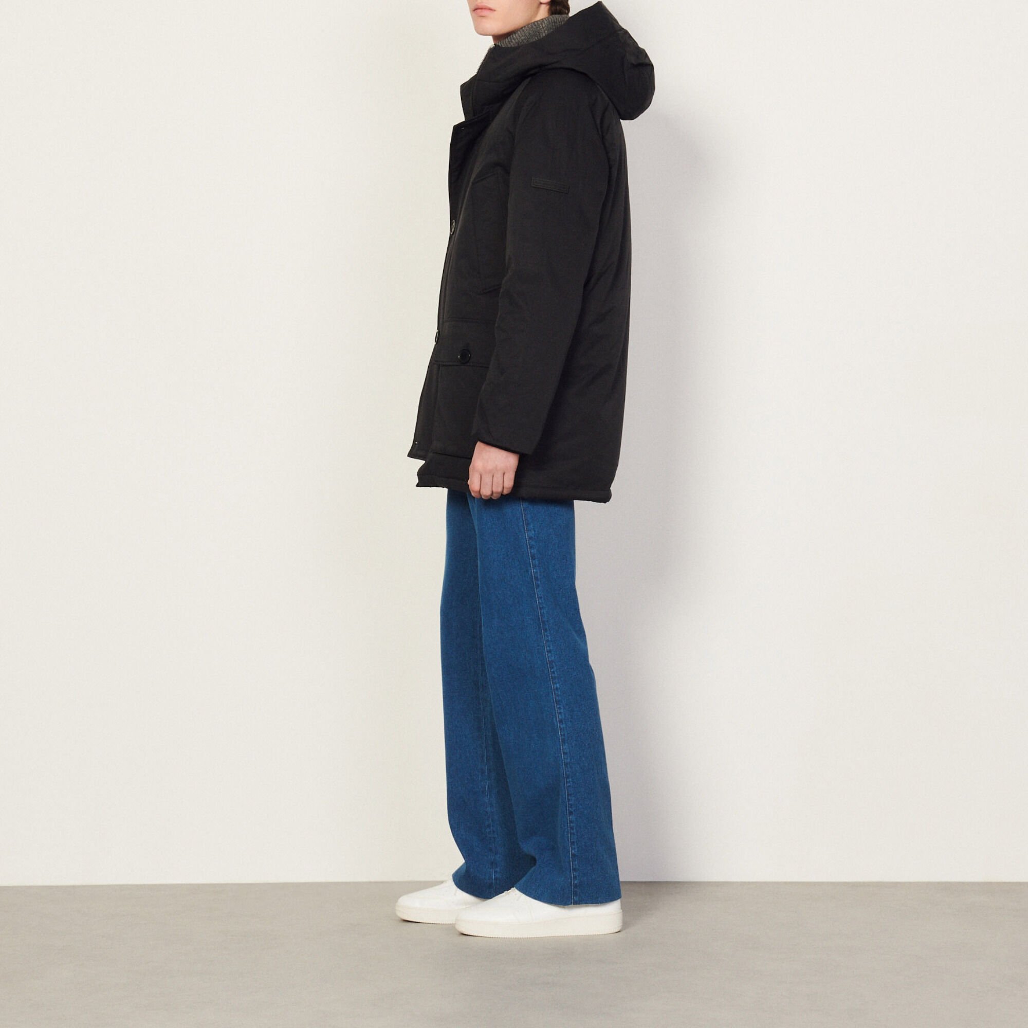 Parka with hood