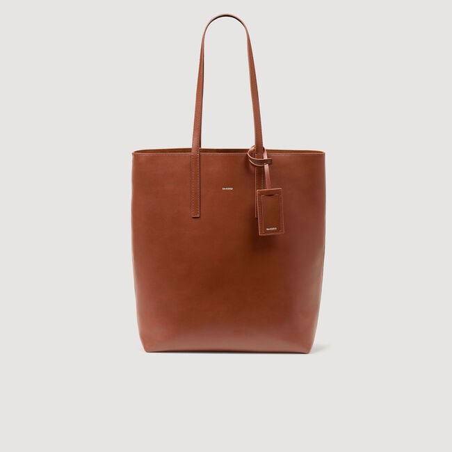 Leather shopping bag