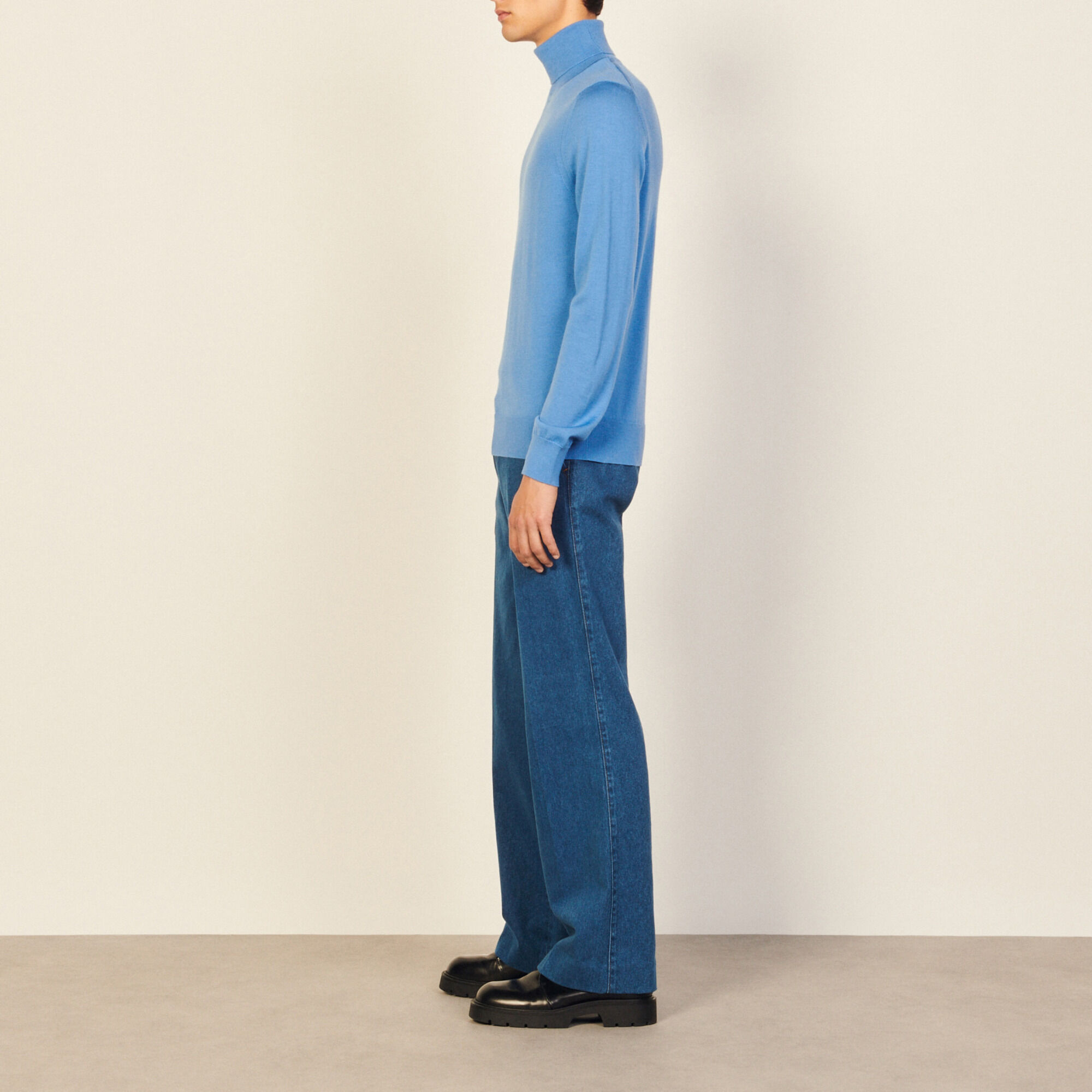 Roll neck wool sweater