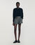 Pleated shorts with belt