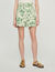 Loose printed palm tree shorts