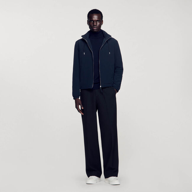 Zip-up hooded jacket