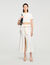 Cropped pointelle knit cardigan