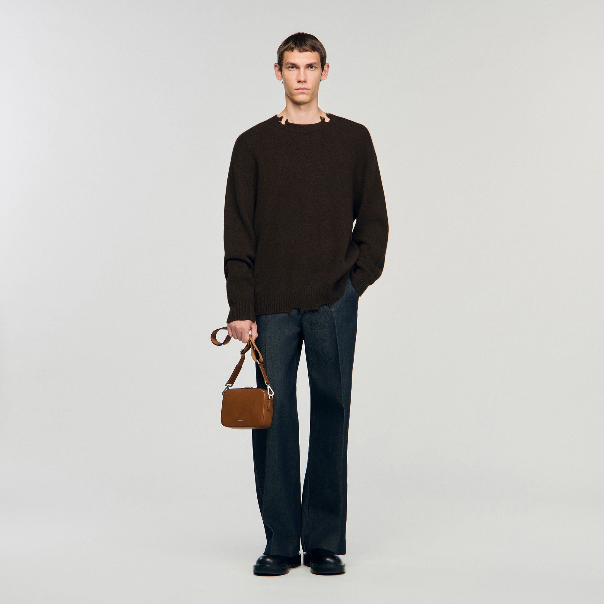 Small grained leather bag