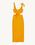 Midi dress with openwork on the sides