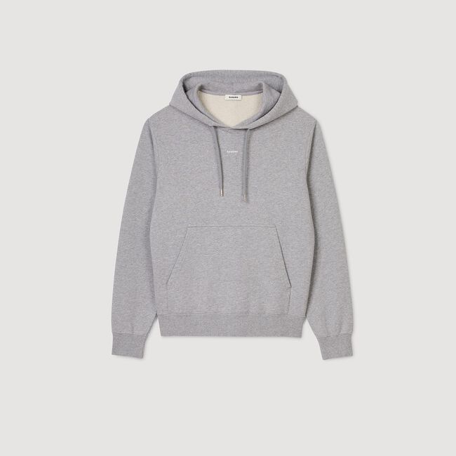 Men's organic cotton embroidered hoodie