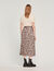 Printed midi skirt with pleats