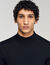 Wool jumper with a high collar