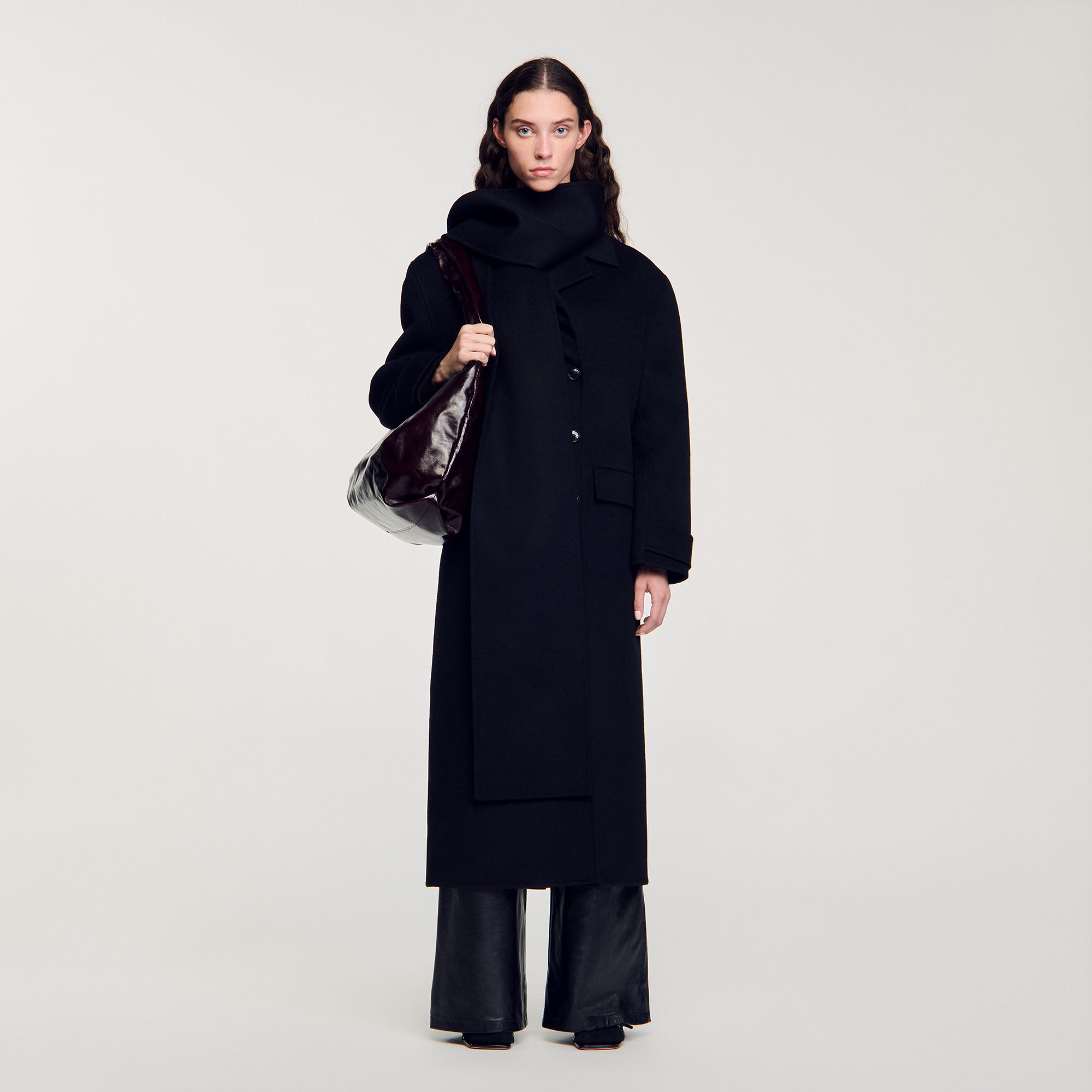 Oversized wool coat womens sales