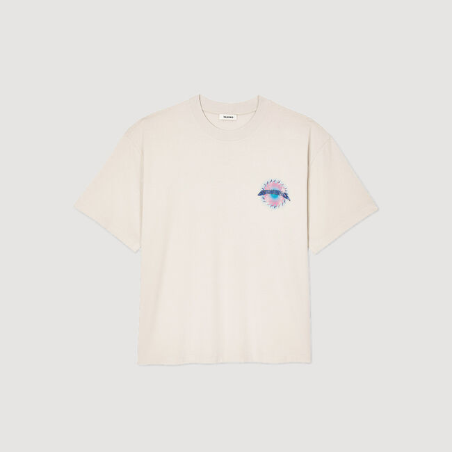 Sun motif T-shirt
