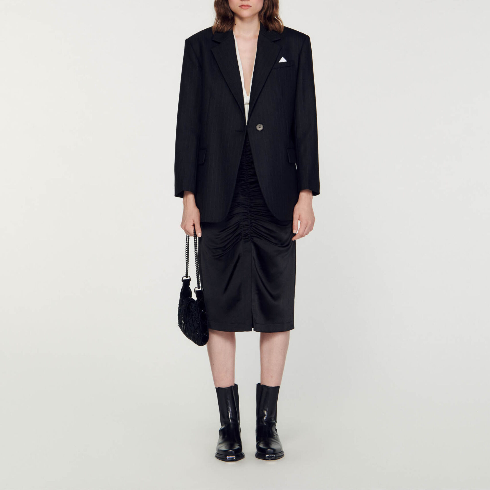 Oversized black suit jacket hotsell