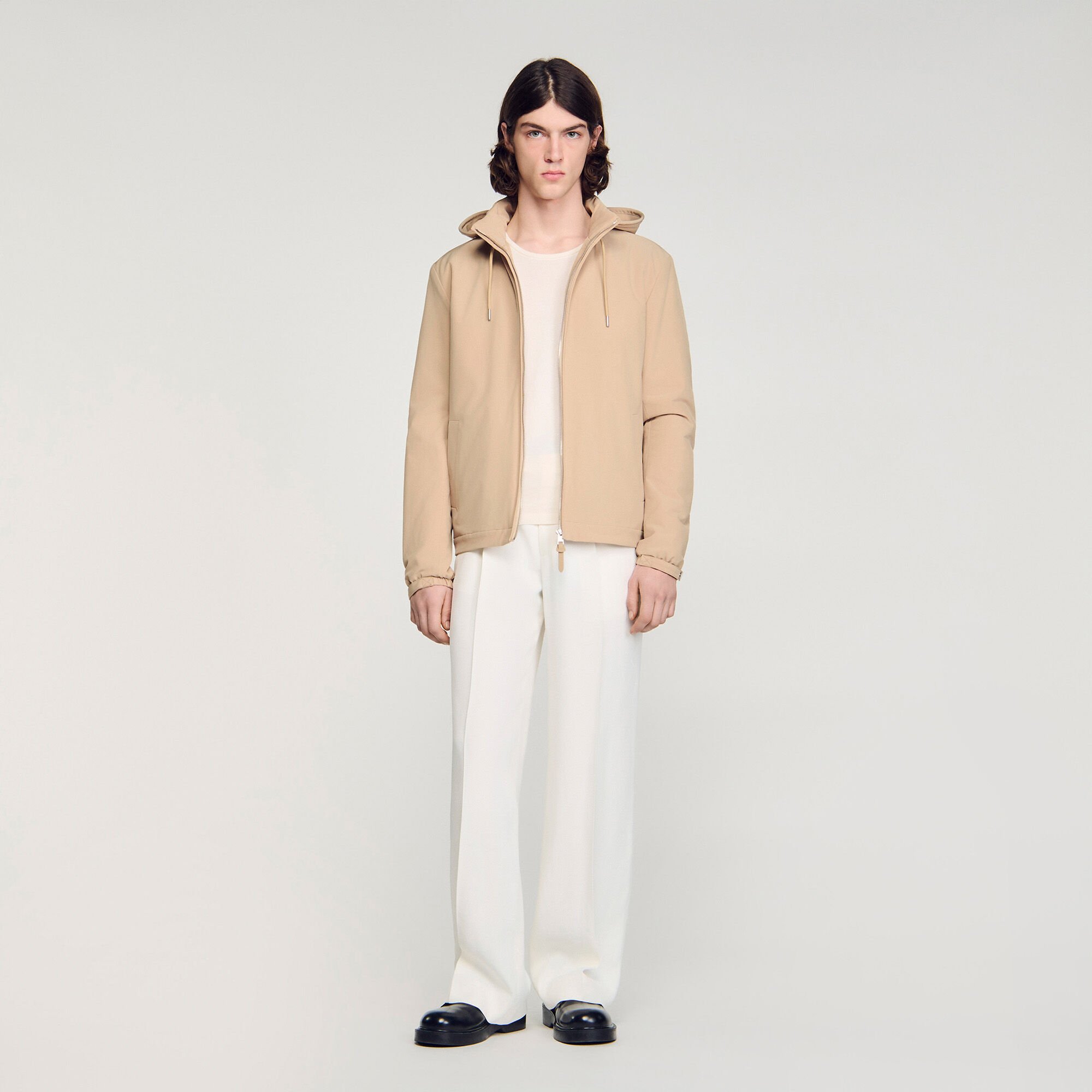 Hooded zip-up jacket