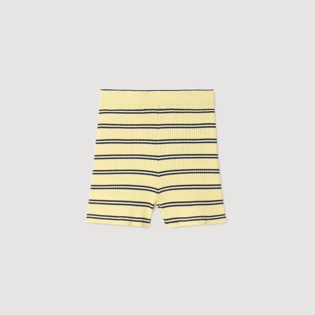 Striped knit shorts