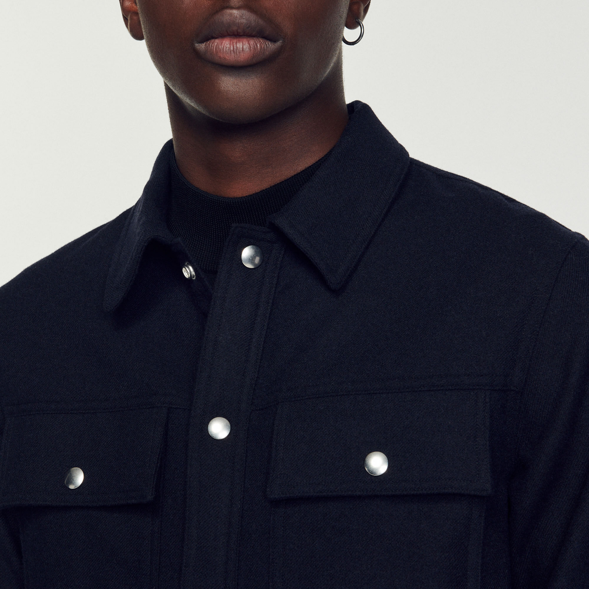 Wool overshirt