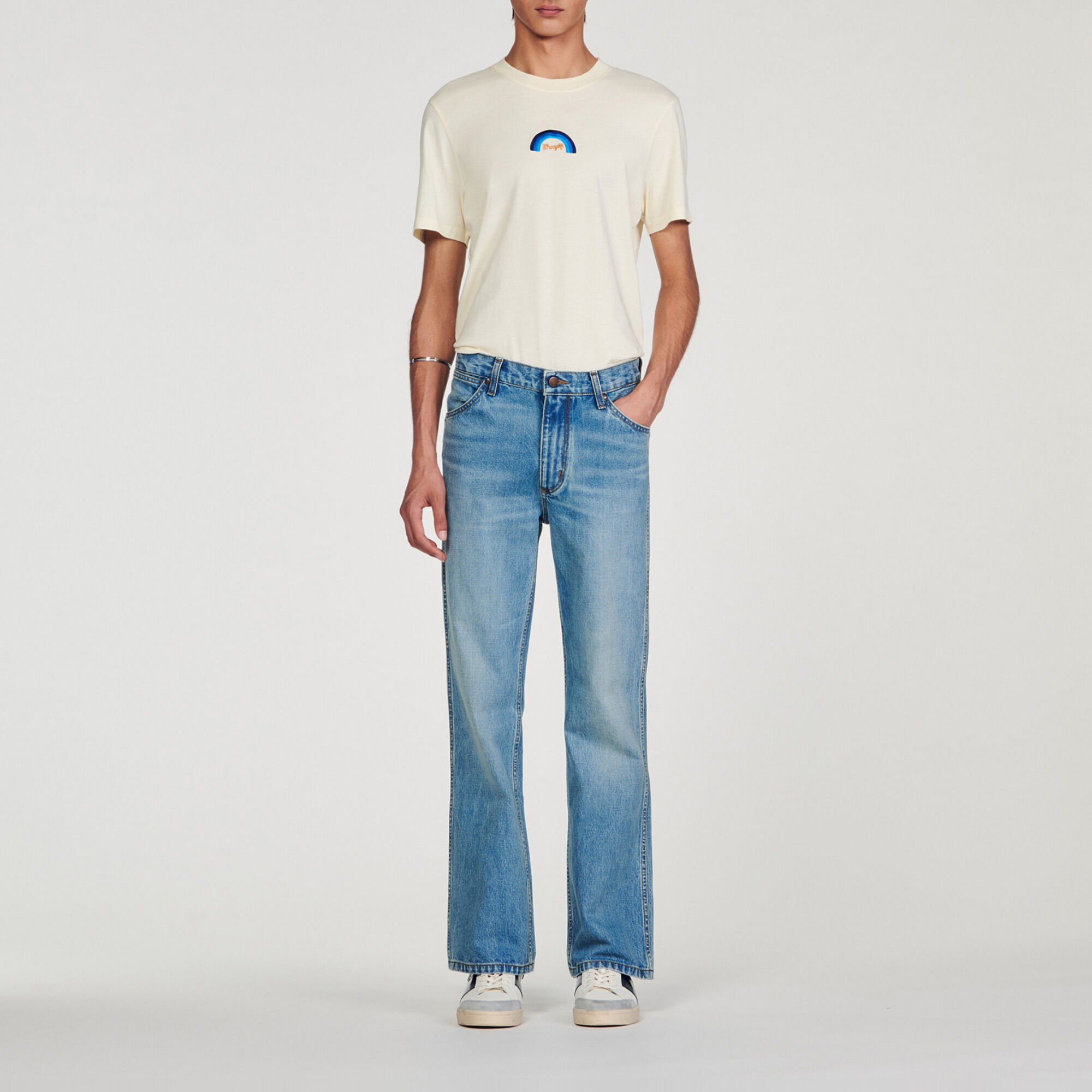 SANDROxWRANGLER faded jeans