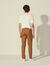 Cotton carrot-fit trousers