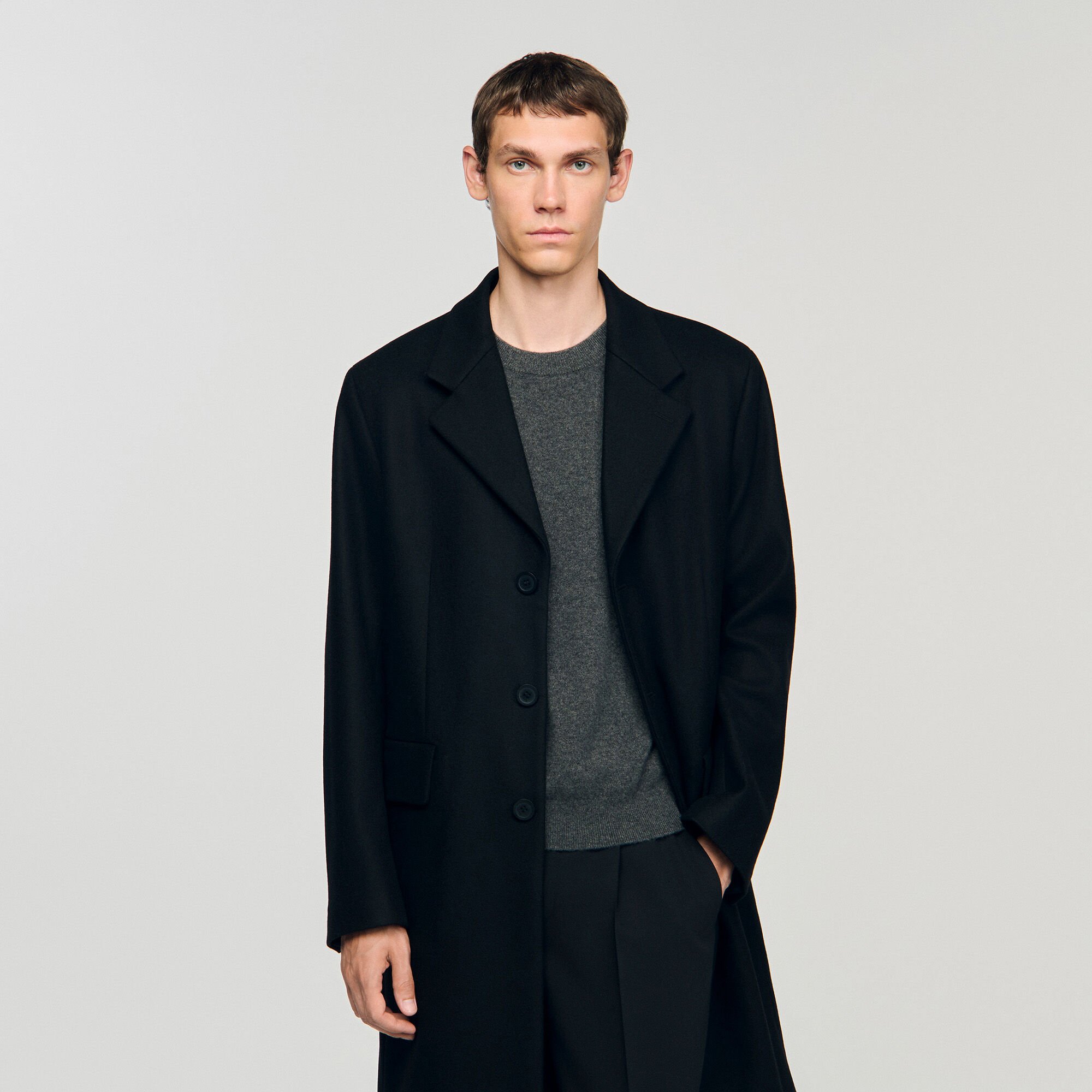 Wool and cashmere coat