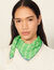 Pleated and printed scarf