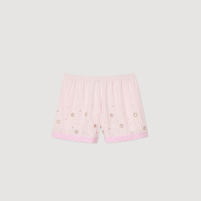 Rhinestone striped shorts