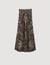 Pleated maxi skirt with bandana motif.