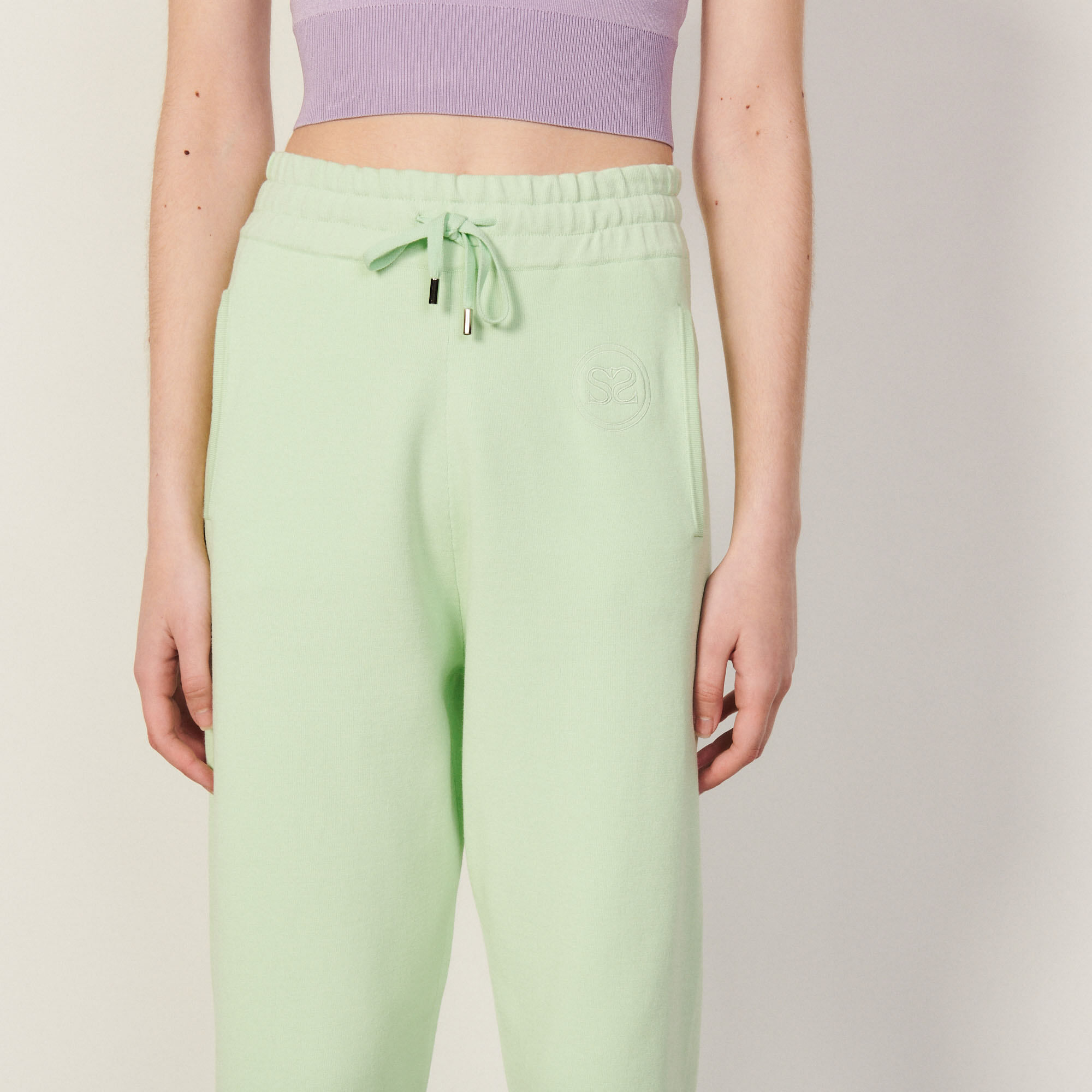 Knit jogging bottoms