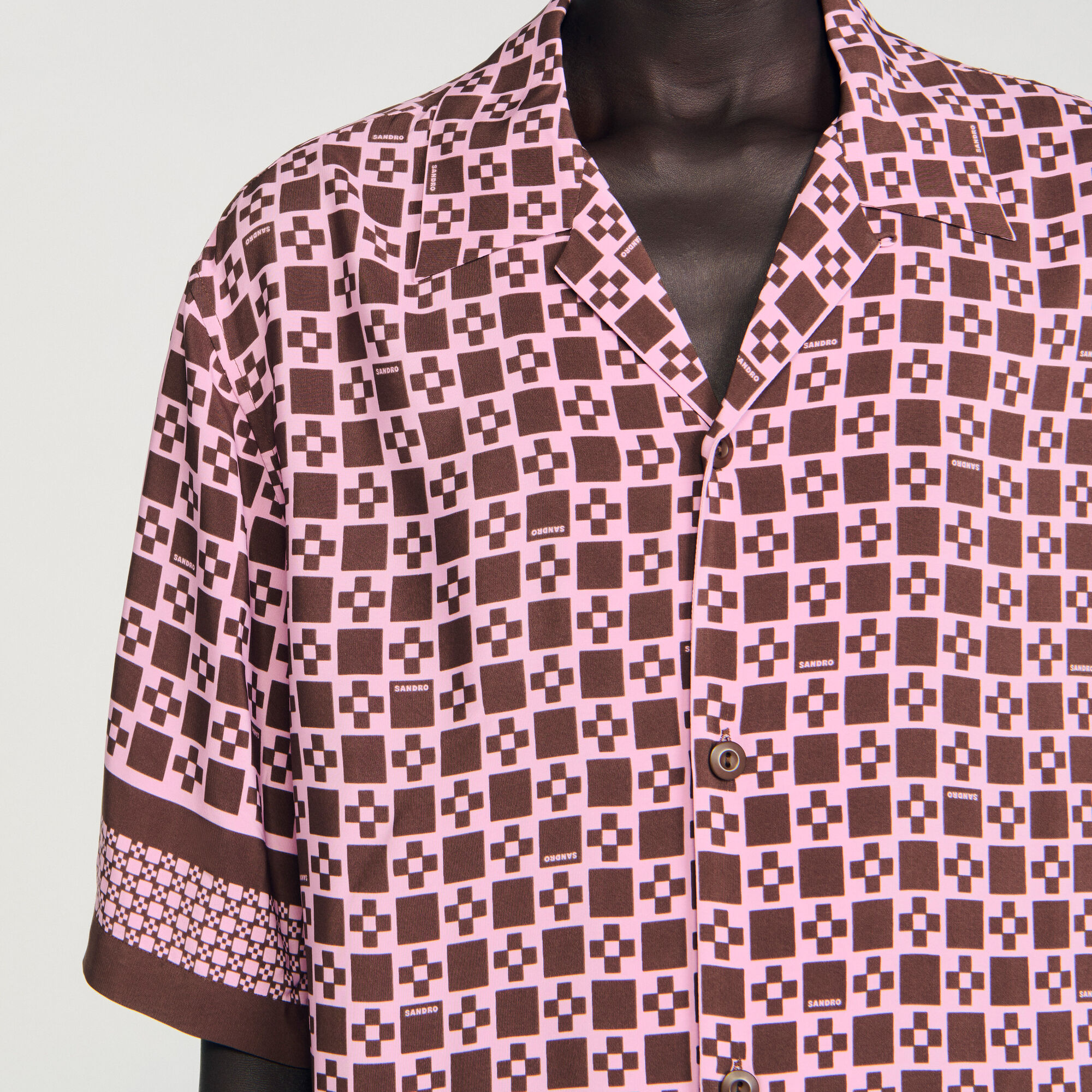 Square Cross motif flowing blouse